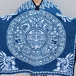 Aztec Calendar poncho Gaban de Calendario Azteca